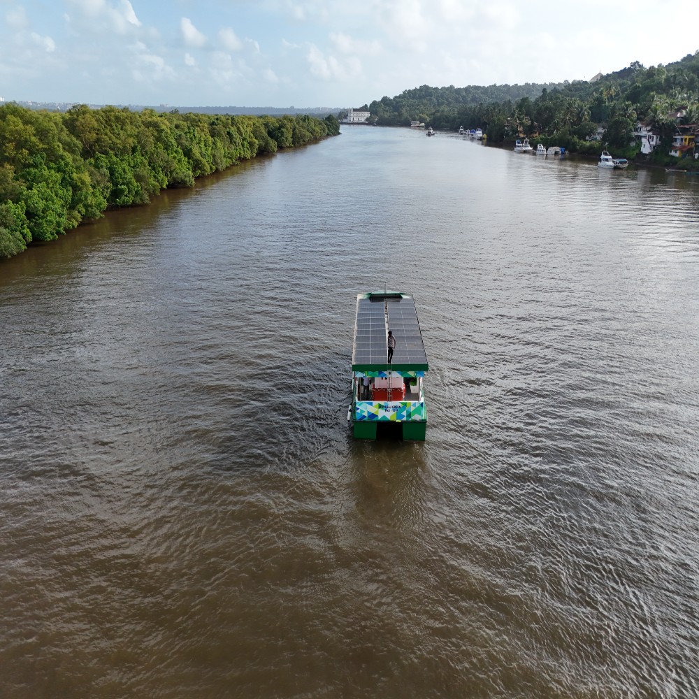 North Goa : River Safari on a Solar-powered Electric Boat (Private Boat)