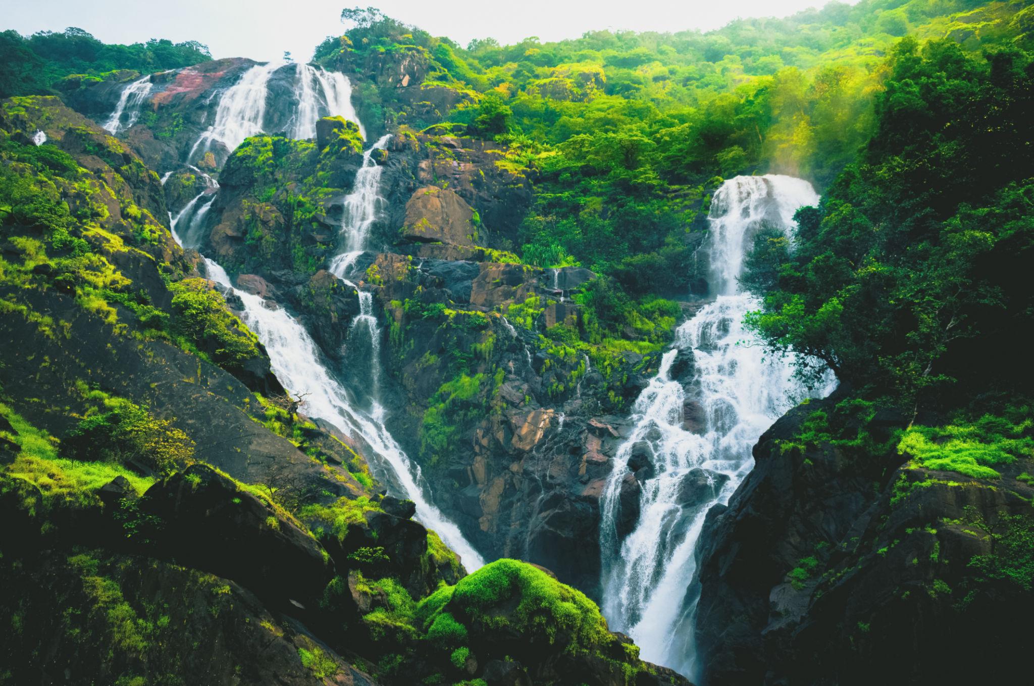 1. Dudhsagar Waterfalls – The Crown Jewel of Goa