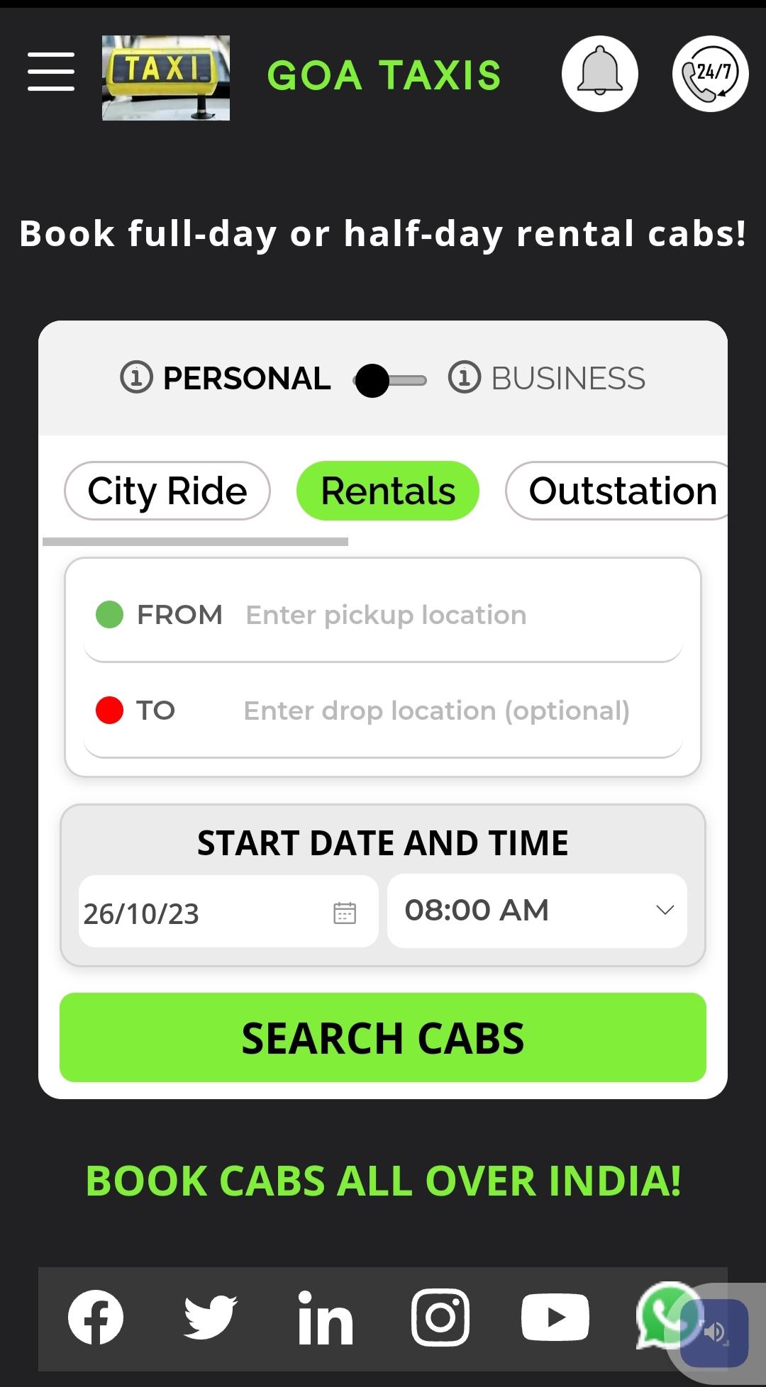 5. MakeMyTrip & Goibibo Cabs (Online Booking Platforms)