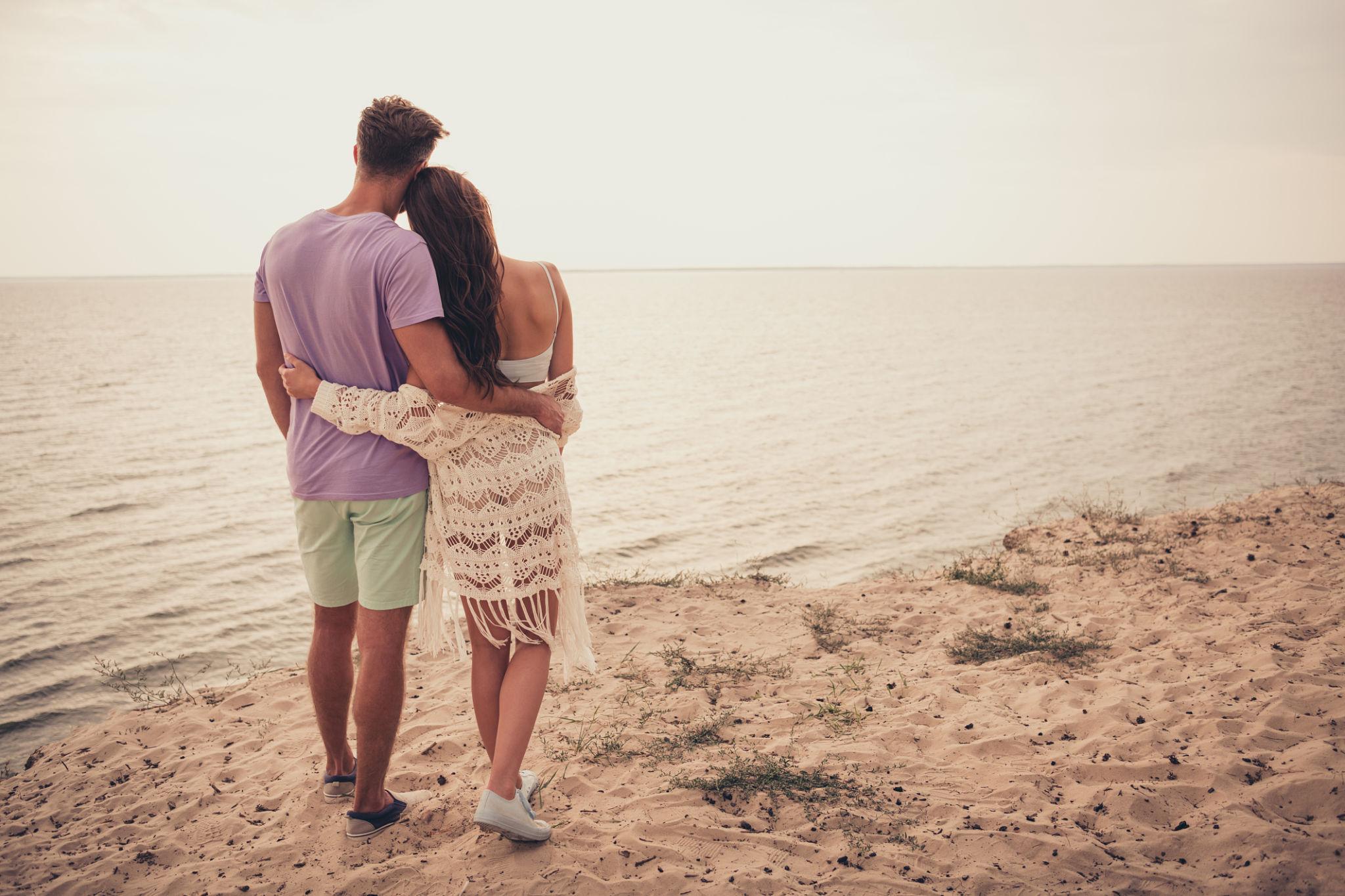 Sitting Together Facing the Sea 🌅