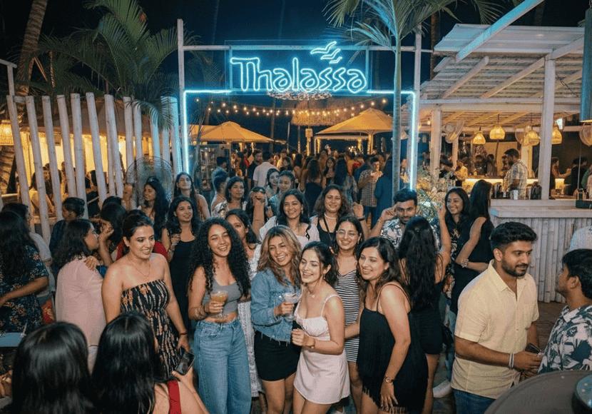 1. Thalassa Goa – The Most Famous Sunset and Nightlife Destination