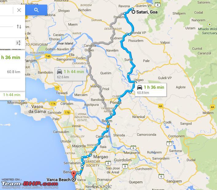 North Goa to South Goa distance map and travel route - 4 North Goa to South Goa distance map and travel route - 4