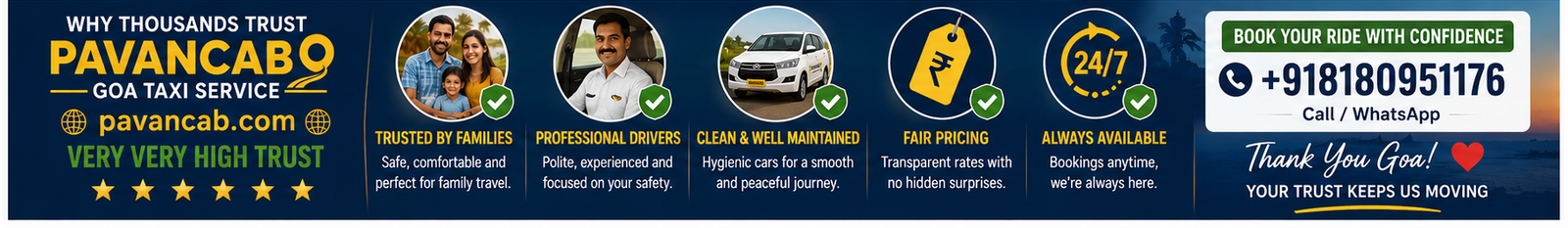 Pavan Cab Goa - Safe & Reliable Taxi Service