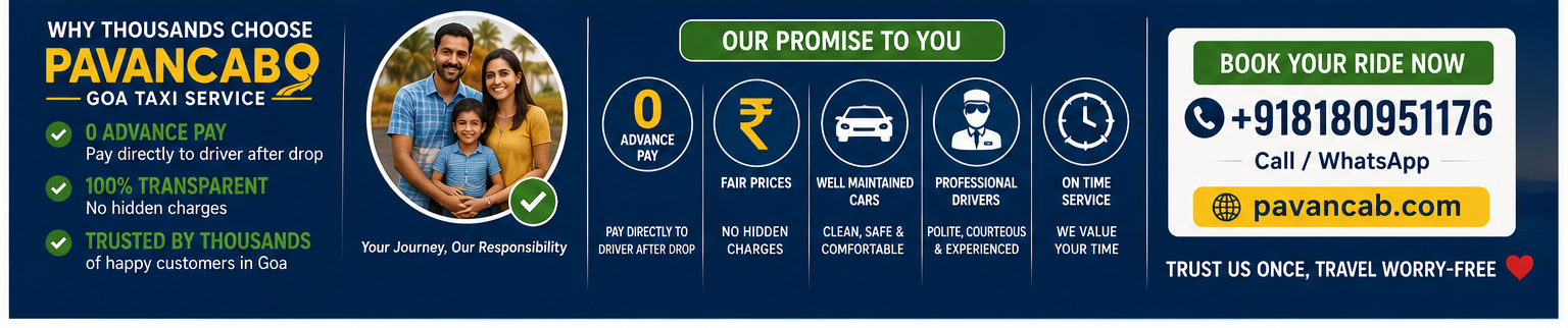 Pavan Cab Goa - Safe & Reliable Taxi Service